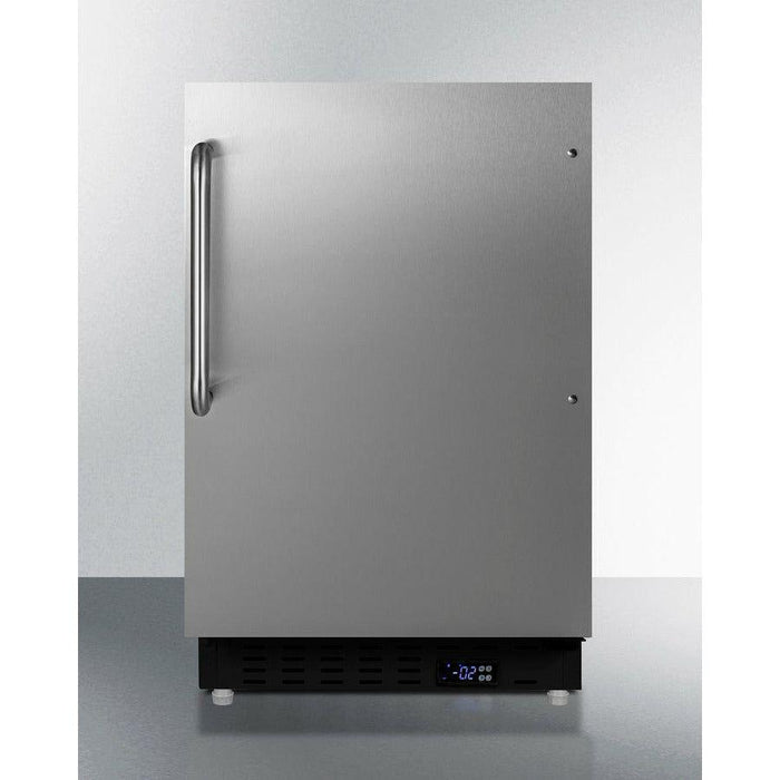 Summit 21 in. Wide, 2.68 Cubic Feet cu. ft. Undercounter Upright Freezer with Adjustable Temperature Controls - ALFZ37BSS