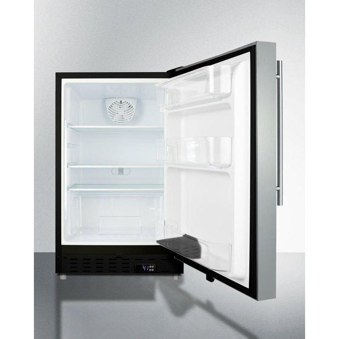 Summit 21 Inch Wide 3.53 Cu. Ft. Compact Refrigerator with Adjustable Glass Shelves - ALR47B