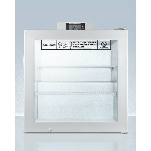 Summit Freezers Summit 24" Compact All-Freezer with 2.0 Cu. Ft. Capacity, 2 Wire Shelves, Right Hinge with Door Lock, LED Lighting, Adjustable Thermostat - SCFU386NZ