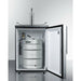 Summit 24 in. Commercial Built In or Freestanding Single Tap Beer Dispenser with 5.6 cu. ft. Capacity, Casters, Wide Built-In Kegerator - SBC635MBI7SS