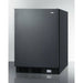 Summit 24 in. Counter Depth Compact Refrigerator with 5.1 cu. ft. Capacity,Cycle Defrost, ADA Compliant, Adjustable Glass Shelves, Adjustable Thermostat, CFC Free, High/Low Temperature Alarm, Hidden Evaporator in Black - BKRF663B