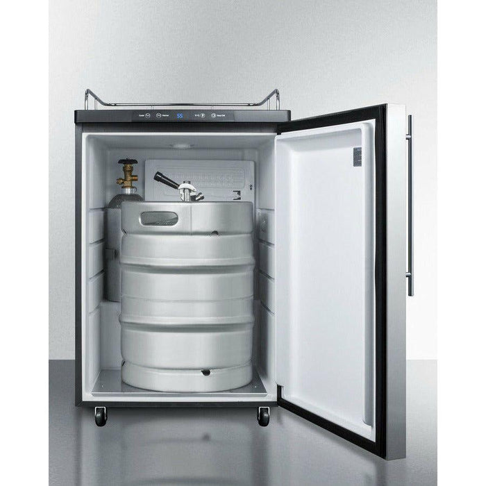 Summit 24 in. Freestanding Beer Dispenser , Wide Kegerator - SBC635M7NK