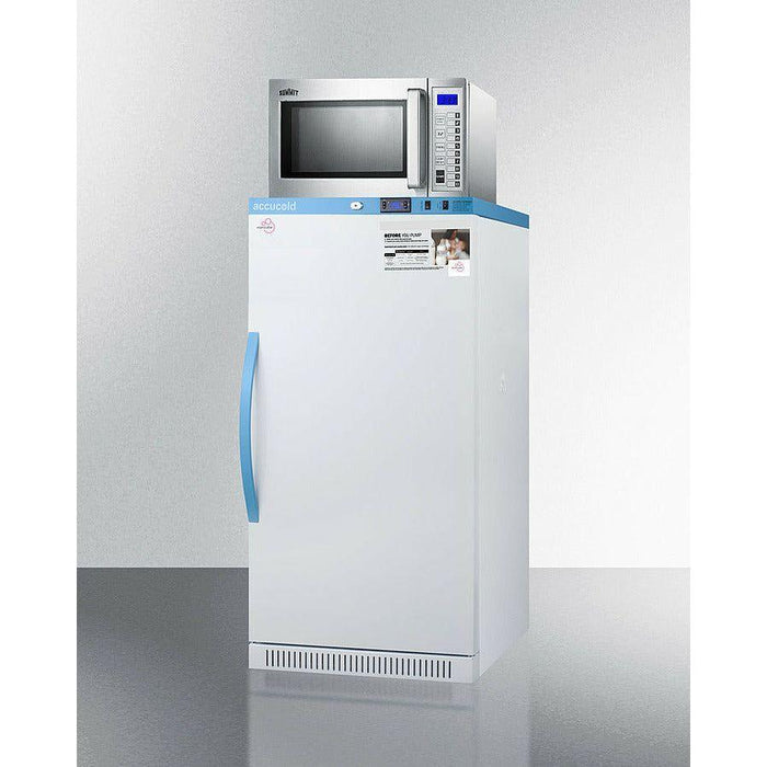 Summit 24 in. MOMCUBE 8 cu.ft. Breast Milk Refrigerator/Microwave Combination - MLRS8MCLK-SCM1000SS