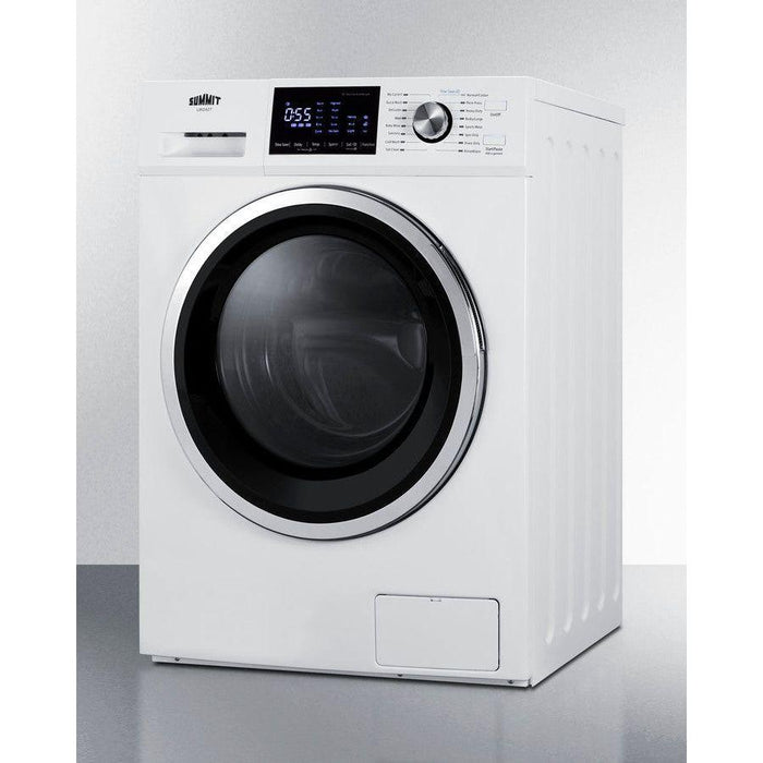 Summit 24 in. Wide 110-120V Compact Front Load Washer with 2.7 cu. ft. Capacity, 15 Wash Cycles, Stainless Steel Drum, Child Lock in White - LW2427