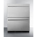 Summit 24 in. Wide 2-Drawer All-Refrigerator with 3.0 Cu. Ft. Capacity, Adjustable Thermostat, Fan-Forced Cooling - SP6DBS2D7