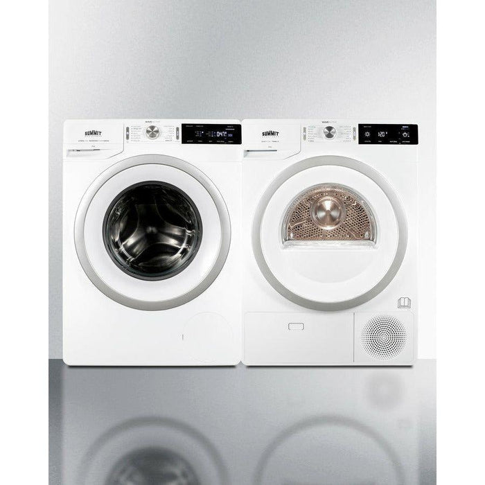 Summit 24 in. Wide 208-240V Washer with 2.3 Cu. Ft. Capacity, Slim-Fitting Design, Stainless Steel Tub, 14 Wash Settings, Delay Start, Standby Mode - SLW241W