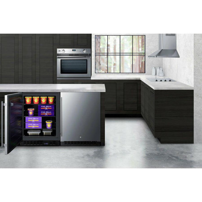 Summit 24 in. Wide 3.7 cu. ft. Capacity, Field Reversible Doors, Right Hinge, Frost Free Defrost, Sabbath Mode, ADA Compliant - ALFZ53