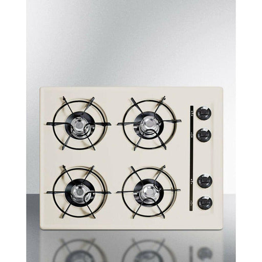 Summit 24 in. Wide 4-Burner Gas Cooktop with 4 Open Burners, 9,000 BTU Burners, Porcelain Enameled Steel Grates - SNL03