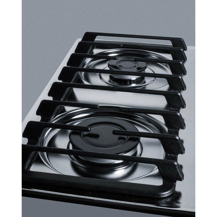 Summit 24 in. Wide 4-Burner Gas Cooktop with Cast Iron Grates, Sealed Sabaf® Burners, Power Burner, Fits Common Cutouts, Simmer Burner, Two Standard Burners, Push-to-Turn Knobs - ZTL033S