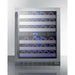 Summit 24 in. Wide, 46 Bottle Capacity Free Standing Wine Cooler with Full Extension Shelving - ALWC532