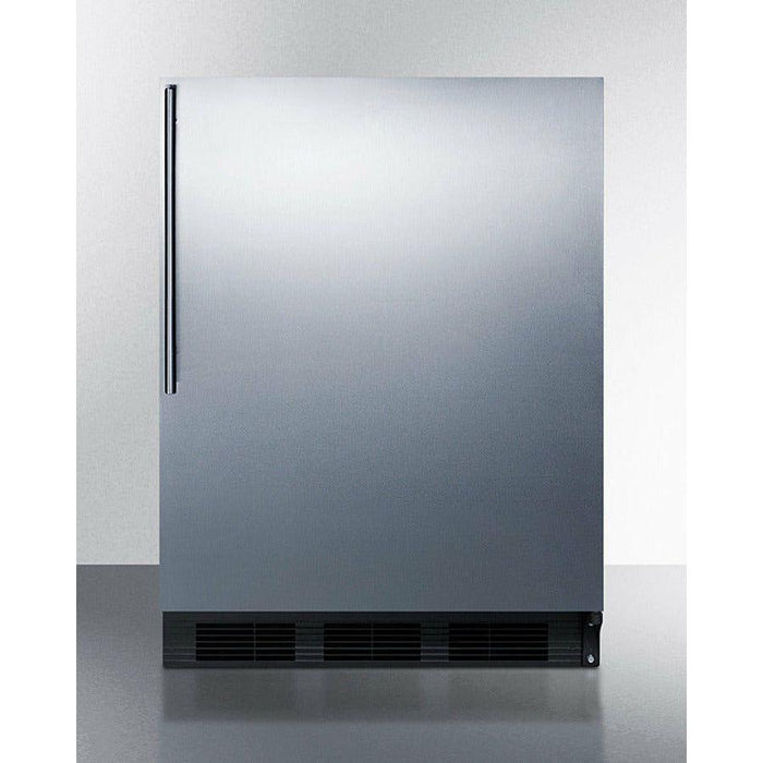 Summit 24 in. Wide 5.1 Cu. Ft. Compact Refrigerator with Adjustable Shelves - CT663BKSSH