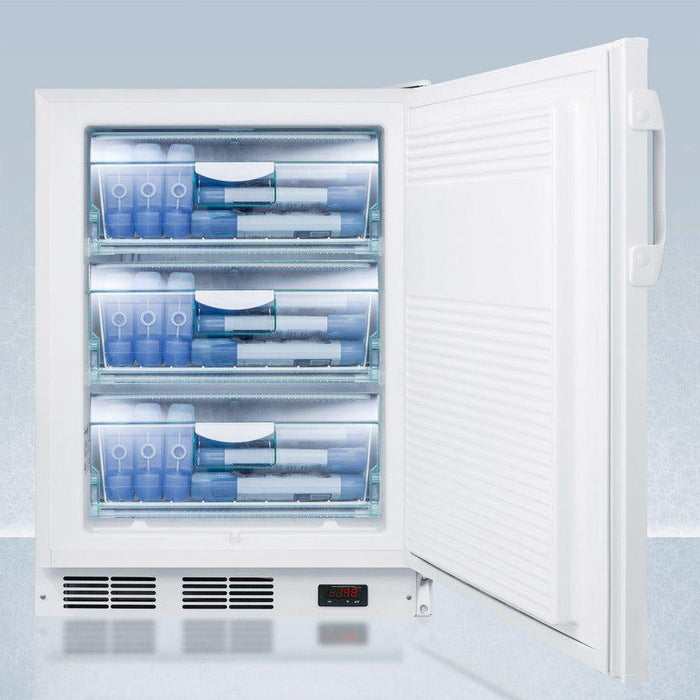 Summit 24 In. Wide All-Freezer, ADA Compliant with 3.2 Cu. Ft. Capacity, Pull-out Drawers, Access Port, -25°C Capable, Lock, Manual Defrost, Magnetic Door Gasket - VT65MLPROADA