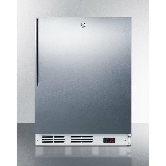 Summit 24 In. Wide All-Freezer, ADA Compliant with 3.5 cu. ft. Capacity, Right Hinge, Manual Defrost, ADA Compliant, Approved for Medical Use, Adjustable Thermostat - VT65ML7SS