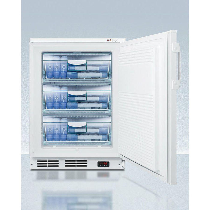 Summit 24 in. Wide All-Freezer with 3.5 cu. ft. Capacity, Field Reversible Doors, Right Hinge, Manual Defrost, Approved for Medical Use - VT65MLGP