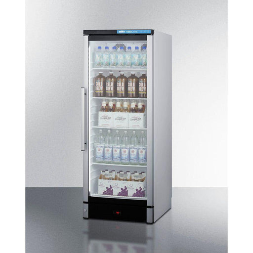 Summit 24 in. Wide Beverage Center with 9.9 cu. ft. Capacity Lock, 4 Shelves , Factory Installed Lock, CFC Free, Commercially Approved, Automatic Defrost - SCR1154