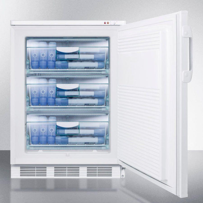 Summit 24 In. Wide Built-In All-Freezer (Panel Not Included) with 3.5 cu. ft. Capacity, Right Hinge, Manual Defrost, Approved for Medical Use, Adjustable Thermostat - VT65ML7BI