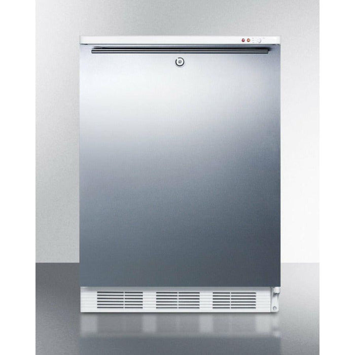 Summit 24 In. Wide Built-In All-Freezer with 3.5 cu. ft. Capacity, Right Hinge, Manual Defrost, Approved for Medical Use, Adjustable Thermostat - VT65ML7BISS