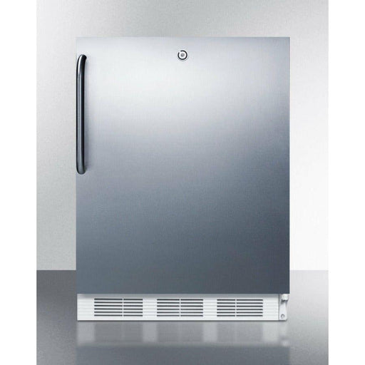 Summit 24 In. Wide Built-In All-Freezer with 3.5 cu. ft. Capacity, Right Hinge, Manual Defrost, Approved for Medical Use, Factory Installed Lock - VT65MLCSS