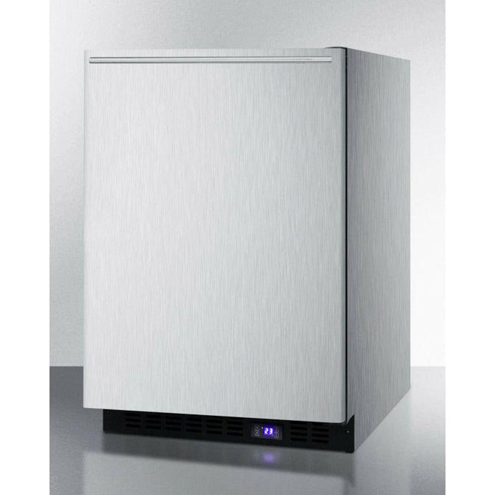 Summit 24 in. Wide Built-In All-Freezer with Adjustable Chrome Shelves, Door/Temperature Alarms, Temperature Memory Function - SCFF53BXCSS