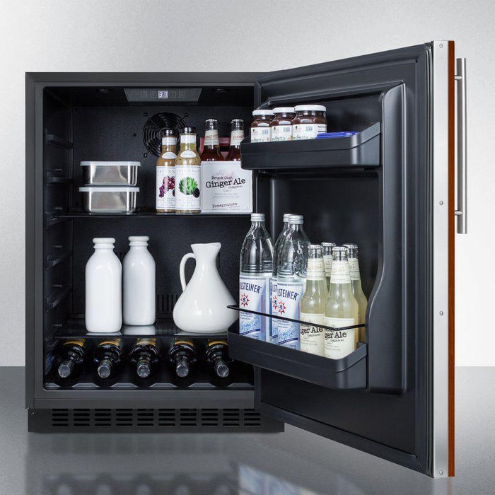 Summit 24 in. Wide Built-In All-Refrigerator, ADA Compliant (Panel Not Included) - AL54IF