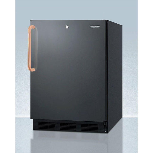 Summit 24 in. Wide Built-in All-refrigerator with Antimicrobial Pure Copper Handle, ADA Compliant - FF7LBLKBITBCADA