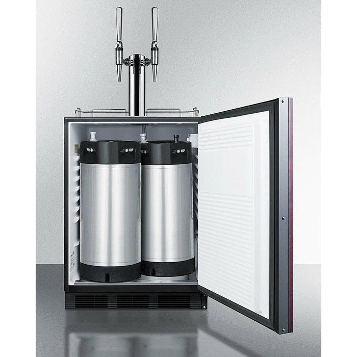 Summit 24 in. Wide Built-In Nitro-Infused Coffee Kegerator, ADA Compliant (Panel Not Included) - SBC58BLBIADAIFNCFTWIN