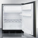 Summit 24 in. Wide Built-In Refrigerator-Freezer, ADA Compliant with 5.1 cu. ft. Capacity, 2 Glass Shelves, Crisper Drawer, Cycle Defrost, ADA Compliant, CFC Free, Wine Shelf, Slim undercounter dimensions - CT663BKBI