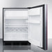 Summit 24 in. Wide Built-In Refrigerator-Freezer, ADA Compliant with 5.1 cu. ft. Capacity, 2 Glass Shelves, Crisper Drawer, Cycle Defrost, ADA Compliant, CFC Free, Wine Shelf, Slim undercounter dimensions - CT663BKBI