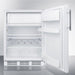 Summit 24 in. Wide Built-In Refrigerator-Freezer, ADA Compliant with 5.1 cu. ft. Capacity, 2 Glass Shelves, Right Hinge with Reversible Doors, Crisper Drawer, Cycle Defrost, ADA Compliant, Adjustable Glass Shelves - CT661WBIADA