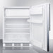 Summit 24 in. Wide Built-In Refrigerator-Freezer, ADA Compliant with 5.1 cu. ft. Capacity, 2 Wire Shelves, Right Hinge, with Door Lock, Crisper Drawer, Cycle Defrost, Factory Installed Lock, Adjustable Shelves, CFC Free - CT66LWBISSH