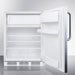 Summit 24 in. Wide Built-In Refrigerator-Freezer, ADA Compliant with 5.1 cu. ft. Capacity, 2 Wire Shelves, Right Hinge, with Door Lock, Crisper Drawer, Cycle DefrostFactory Installed Lock, Adjustable Shelves, CFC Free, Adjustable Thermostat - CT66LW