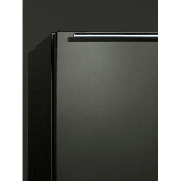 Summit 24 in. Wide Built-In Refrigerator-Freezer with 5.1 cu. ft. Capacity, 2 Glass Shelves, Crisper Drawer, Cycle Defrost, CFC Free, Wine Shelf, Adjustable Glass Shelves, Adjustable Thermostat, Cycle Defrost, Dual Evaporator Cooling - CT663BKBI