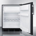 Summit 24 in. Wide Built-In Refrigerator-Freezer with 5.1 cu. ft. Capacity, 2 Glass Shelves, Crisper Drawer, Cycle Defrost, CFC Free, Wine Shelf, Adjustable Glass Shelves, Adjustable Thermostat, Cycle Defrost, Dual Evaporator Cooling - CT663BKBI