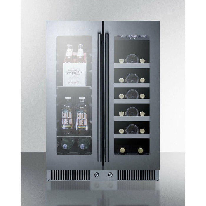 Summit 24 in. Wide Built-In Wine/Beverage Center with 5.1 cu. ft. Capacity Lock, 8 Shelves Including Wine Racks, Digital Thermostat, Factory Installed Lock - CLFD243WBV