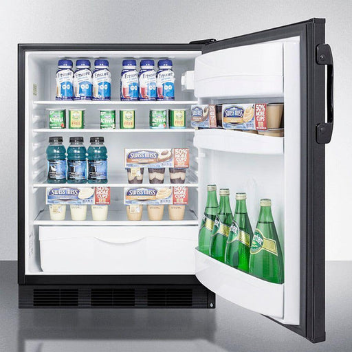 Summit 24 in. Wide Exterior Fan Built-in All-refrigerator - FF6BKBI