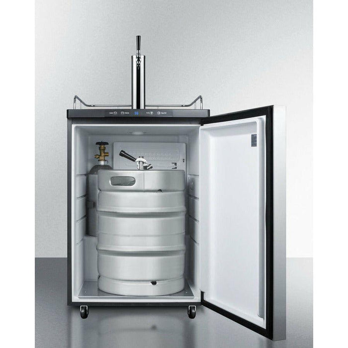 Summit 24 in. Wide Kegerator 5.7 cu. ft. Freestanding Beer Dispenser - SBC635M