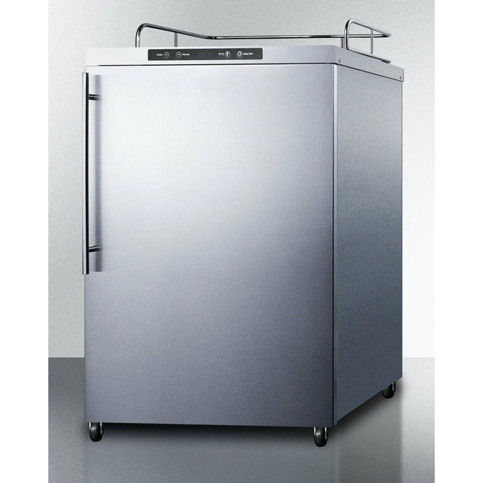 Summit 24 in. Wide Outdoor Kegerator with 5.6 cu. ft. Capacity, Automatic Defrost, Digital Thermostat - SBC635MOS7NK