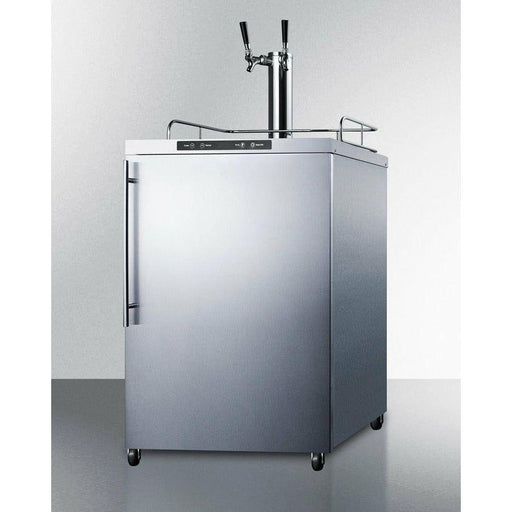 Summit 24 in. Wide Outdoor Kegerator with 5.6 cu. ft. Capacity, Dual Tap System, Digital Thermostat - SBC635MOS7