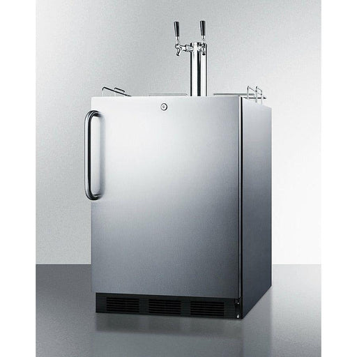 Summit 24 in. Wide Outdoor Wine Kegerator, ADA Compliant - SBC54OSBIADAWKDTWIN