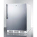 Summit 24 in. Wide Refrigerator-Freezer, ADA Compliant with 5.1 cu. ft. Capacity, 2 Wire Shelves, Right Hinge, with Door Lock, Crisper Drawer, Cycle Defrost, ADA Compliant, Factory Installed Lock, Adjustable Shelves, CFC Free - CT66LWSSH