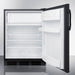 Summit 24 in. Wide Refrigerator-Freezer, ADA Compliant with 5.1 cu. ft. Capacity, 2 Wire Shelves, Right Hinge with Reversible Doors, with Door Lock, Crisper Drawer, Cycle Defrost, CFC Free, Adjustable Thermostat, Crisper - CT66