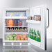 Summit 24 in. Wide Refrigerator-Freezer with 5.1 cu. ft. Capacity, 2 Glass Shelves, Right Hinge, Crisper Drawer, Cycle Defrost, Adjustable Glass Shelves, Adjustable Thermostat, CFC Free, Wine Shelf, Cycle Defrost - CT661WSSTB