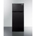 Summit 24 In. Wide Top Mount Refrigerator-Freezer 10.3 Cu. ft. Black - FF1119B