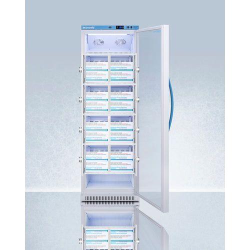 Summit 24" Upright Vaccine Refrigerator 15 Cu.Ft. with Interior Lockers, Door Lock, Right Hinge with Reversible Doors, Automatic Defrost, CFC Free, Eco-Friendly Refrigerant, LED Light - ARG15PVLOCKER