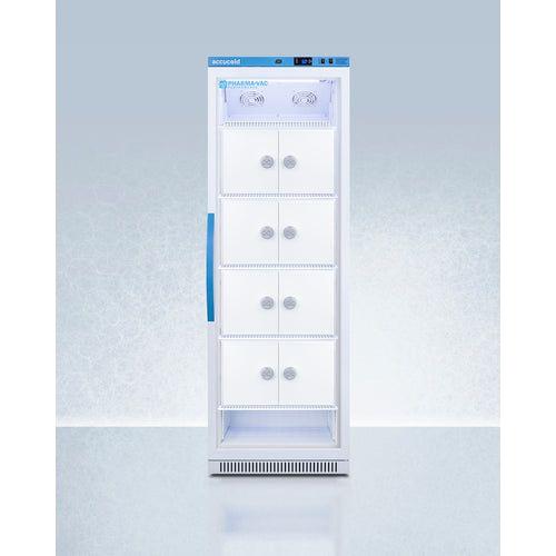 Summit 24" Upright Vaccine Refrigerator 15 Cu.Ft. with Interior Lockers, Door Lock, Right Hinge with Reversible Doors, Automatic Defrost, CFC Free, Eco-Friendly Refrigerant, LED Light - ARG15PVLOCKER