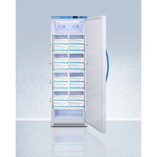 Summit Refrigerators Summit 24" Upright Vaccine Refrigerator with Interior Lockers, 15 cu. ft. Capacity, Door Lock, Right Hinge with Reversible Doors, Automatic Defrost, CFC Free, Eco-Friendly Refrigerant - ARS15PVLOCKER