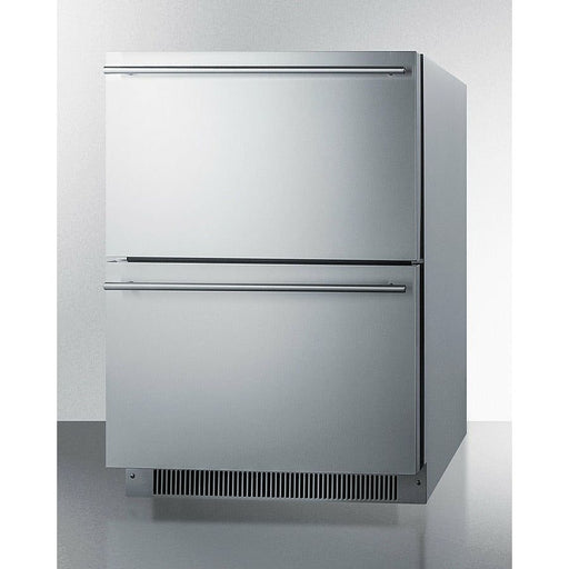 Summit Refrigerators Stainless Steel Summit 24" Wide 2-Drawer All-Refrigerator, ADA Compliant - ADRD24