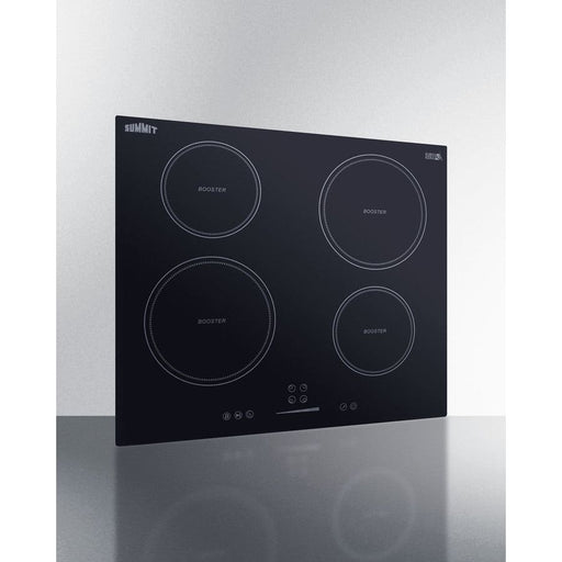 Summit Cooktops Summit 24" Wide 208-240V 4-Zone Induction Cooktop with 4 Elements, Hot Surface Indicator, ADA Compliant, Induction Technology, Child Lock, Safety Shut-Off Control - SINC4B241B