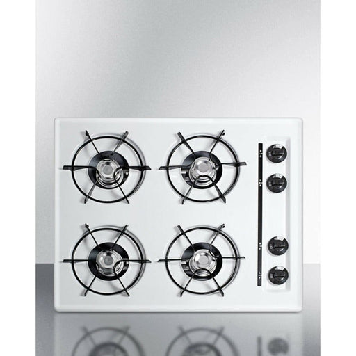 Summit Cooktops Summit 24" Wide 4-Burner Gas Cooktop with 4 Open Burners, Porcelainized Cooking Surface - WNL03