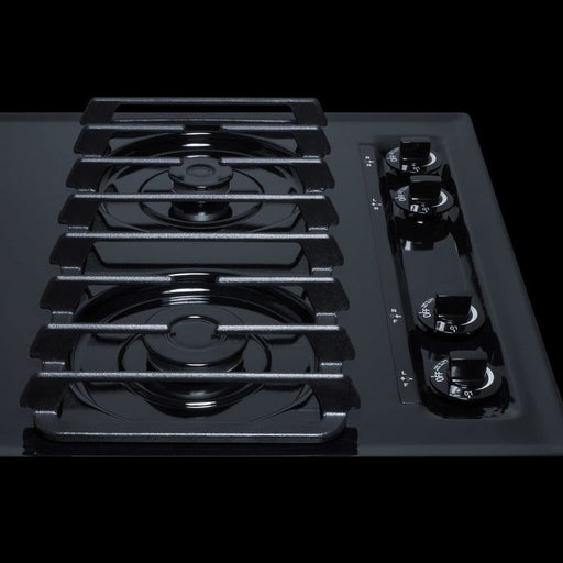 Summit Cooktops Summit 24" Wide 4-Burner Gas Cooktop with 4 Sealed Burners, Cast Iron Grates, Porcelainized Cooking Surface - TTL033S